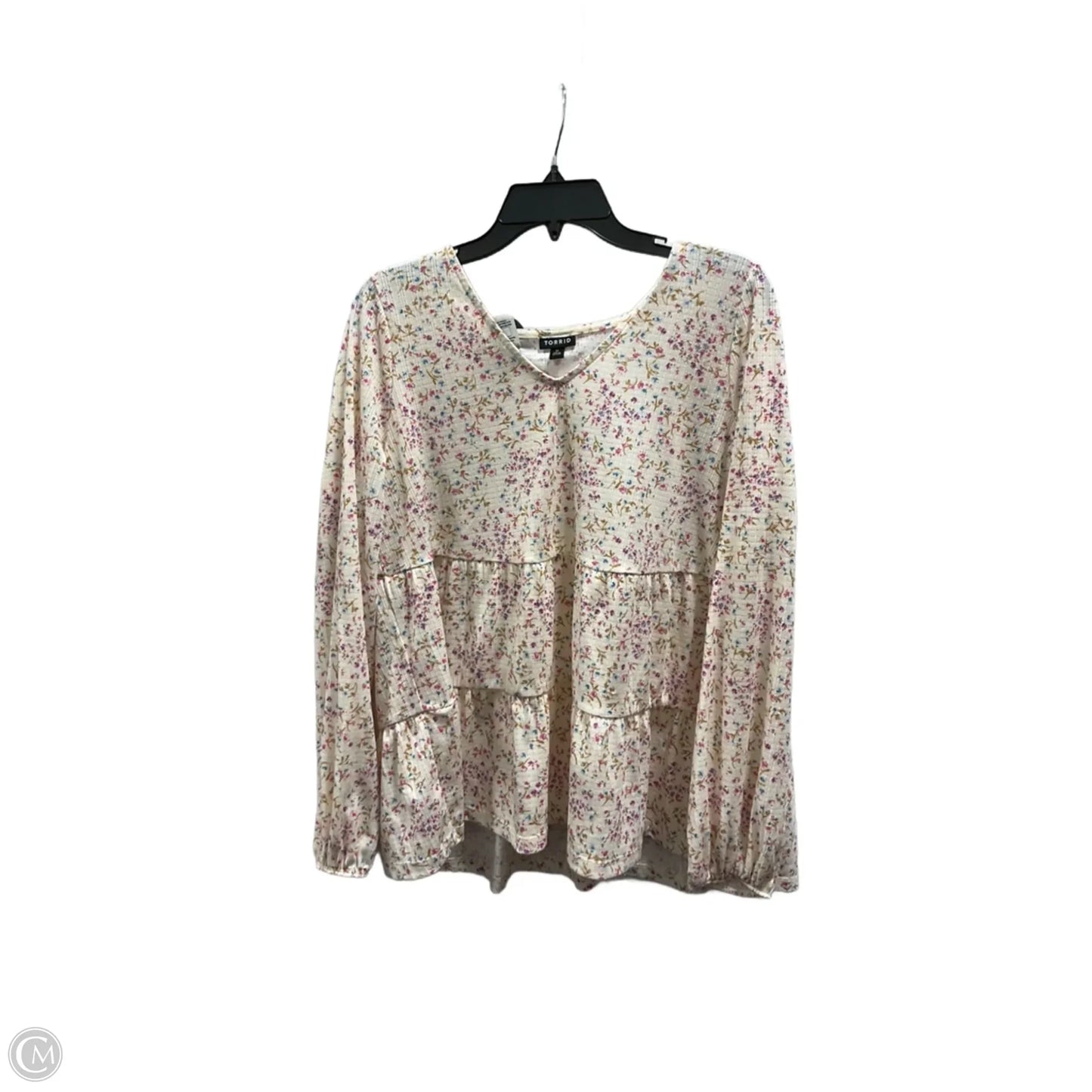 Top Long Sleeve By Torrid In Pink, Size: L