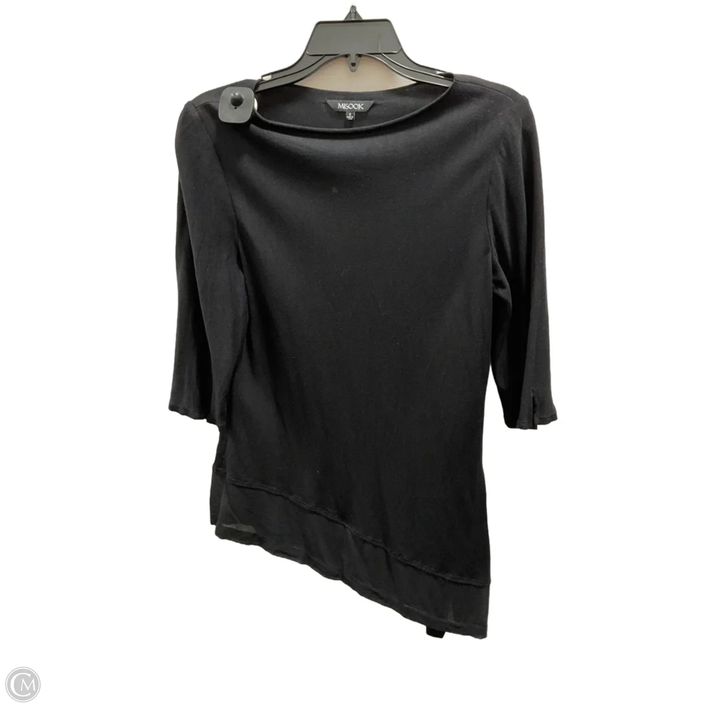 Top 3/4 Sleeve By Misook In Black, Size: S