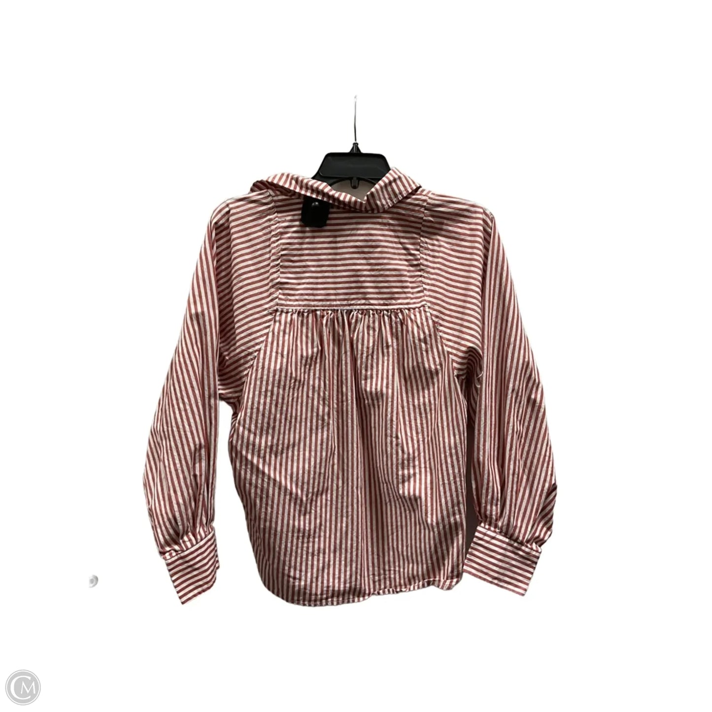 Blouse Long Sleeve By Grace + Karma In Red, Size: S