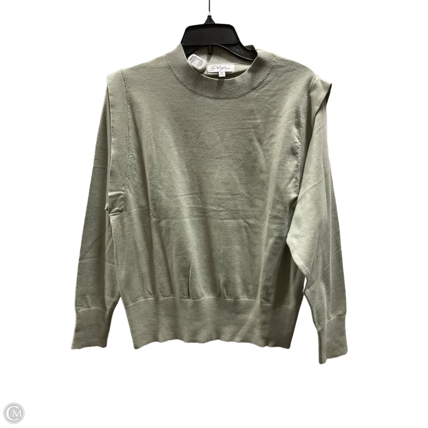 Top Long Sleeve By Polagram In Green, Size: M
