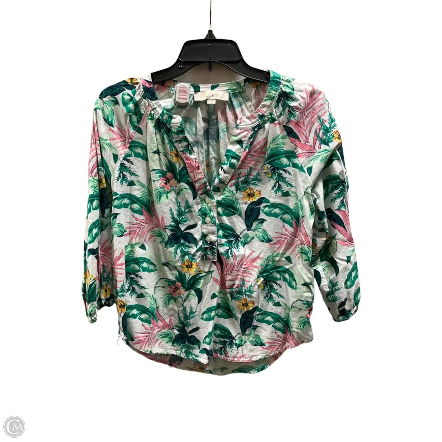 Top Long Sleeve By Loft In Green, Size: Xs