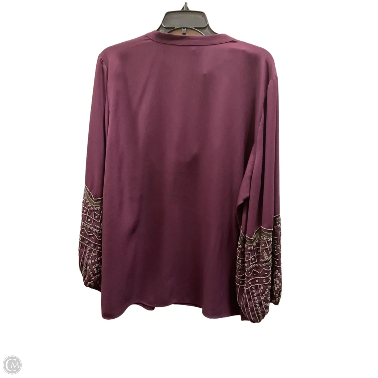 Top Long Sleeve By Chicos In Purple, Size: 1x