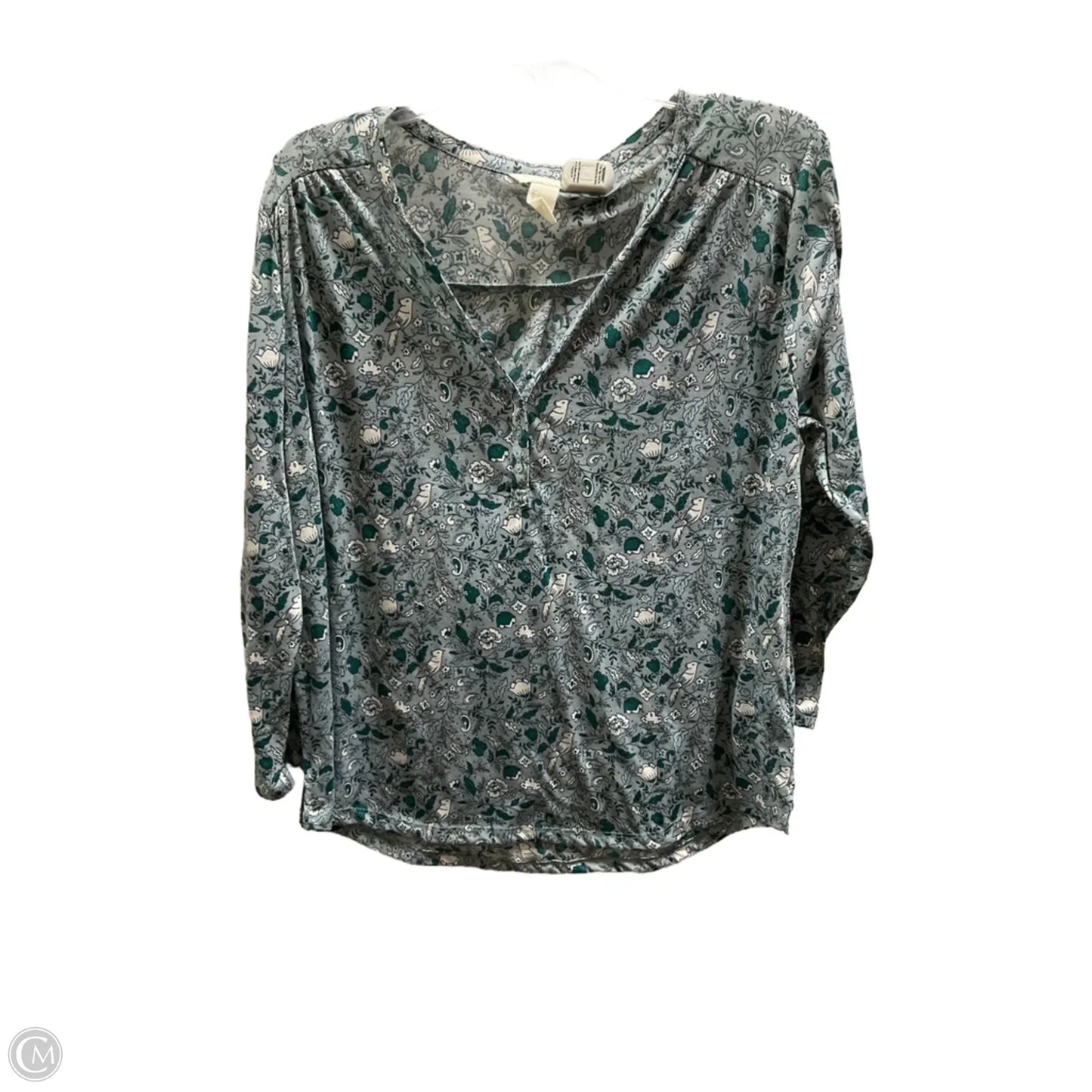 Top Long Sleeve By H&m In Blue, Size: L
