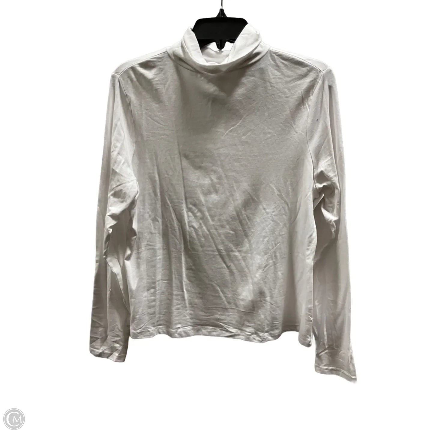 Top Long Sleeve Basic By Clothes Mentor In White, Size: M