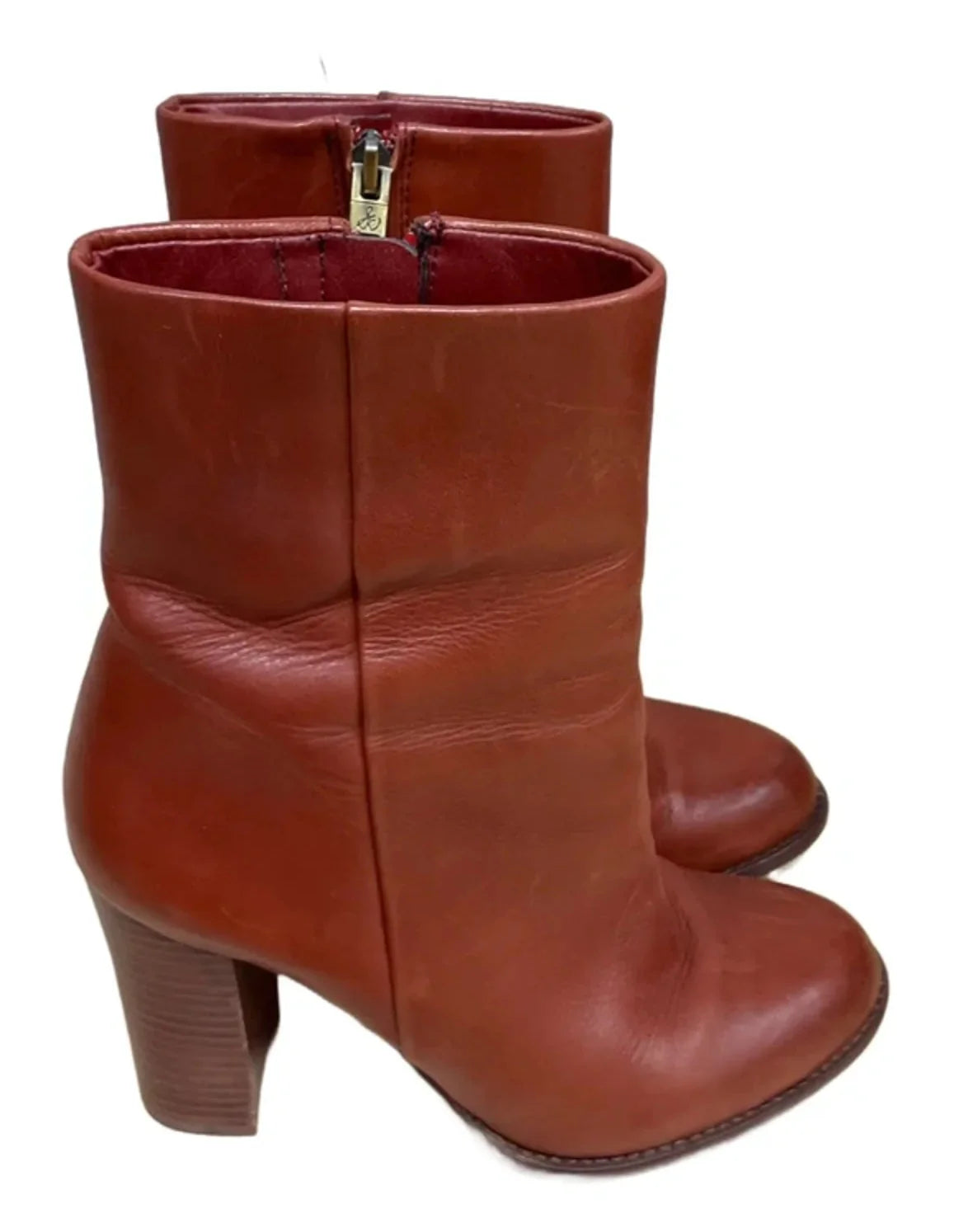 Boots Ankle Heels By Sam Edelman In Red, Size: 5.5