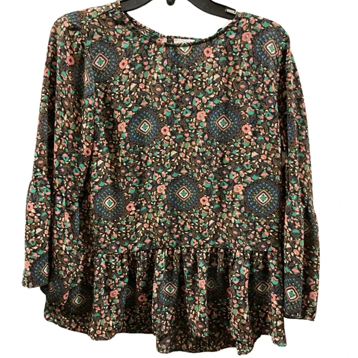 Top Long Sleeve By J. Crew In Floral Print, Size: M