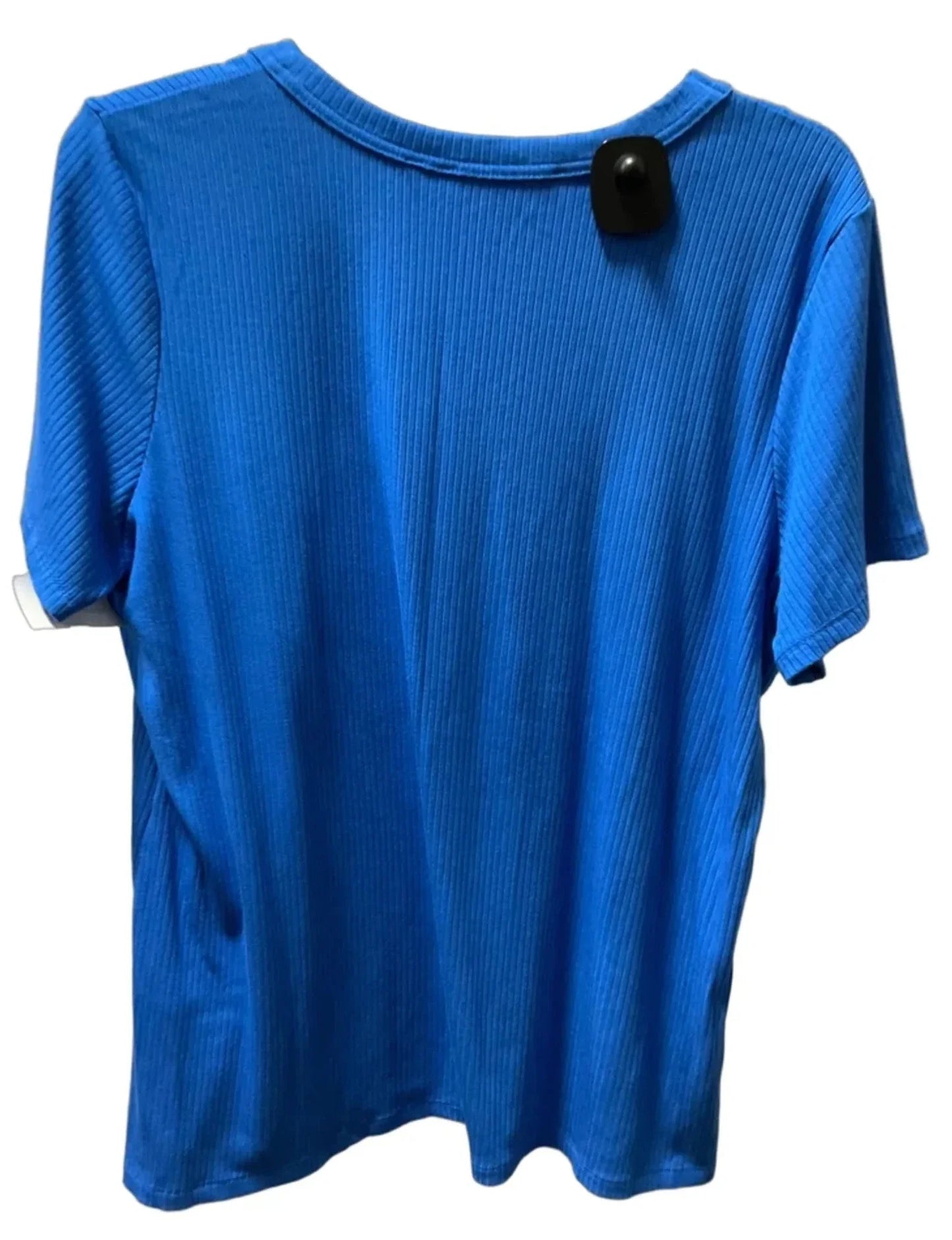 Top Short Sleeve By Cyrus In Blue, Size: 1x