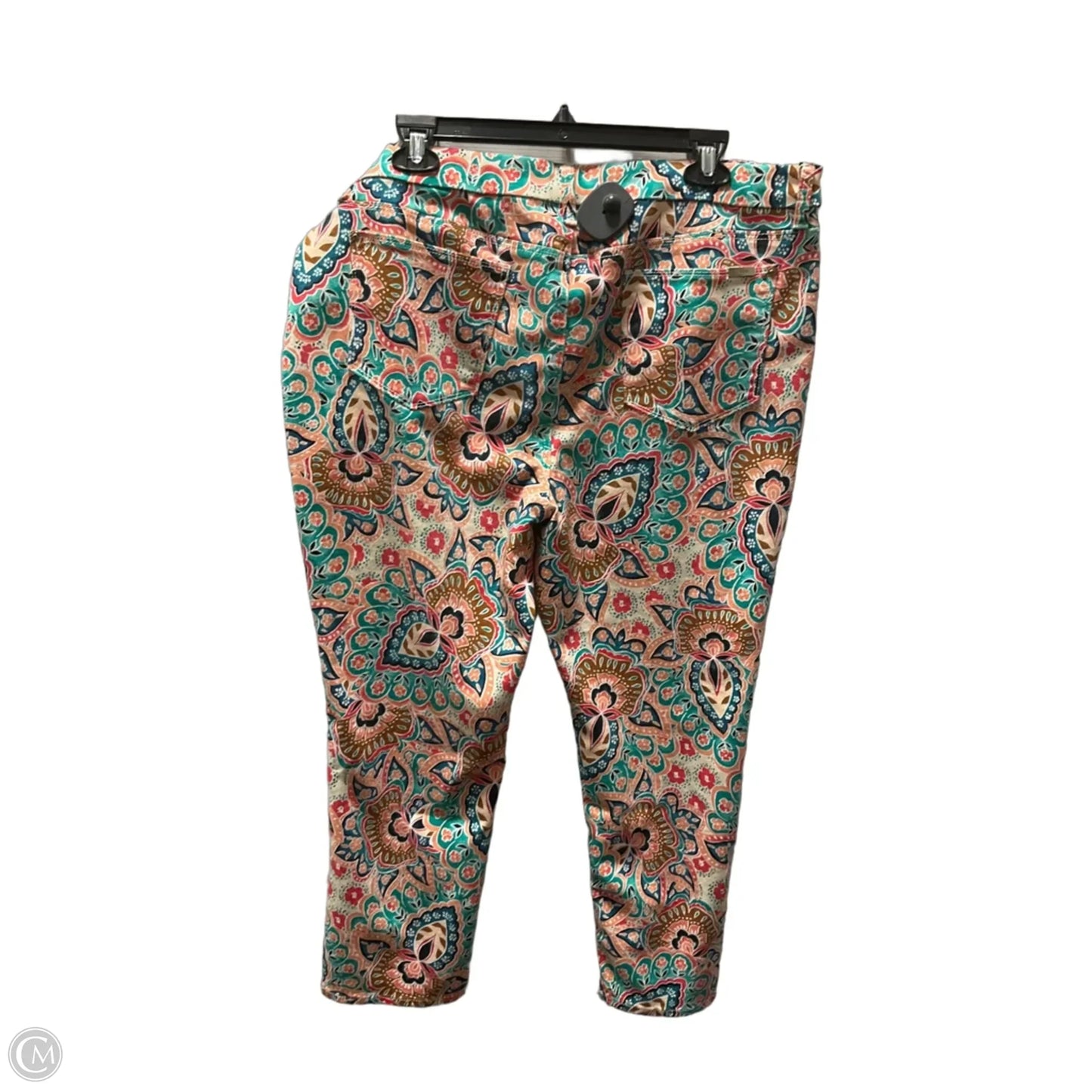Pants Cropped By Chicos In Floral Print, Size: Xl