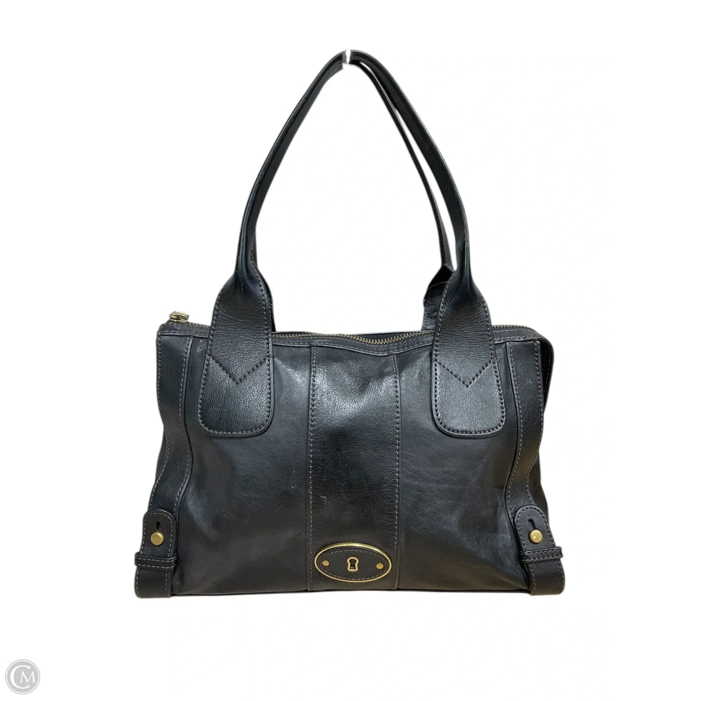 Handbag Leather By Fossil, Size: Large