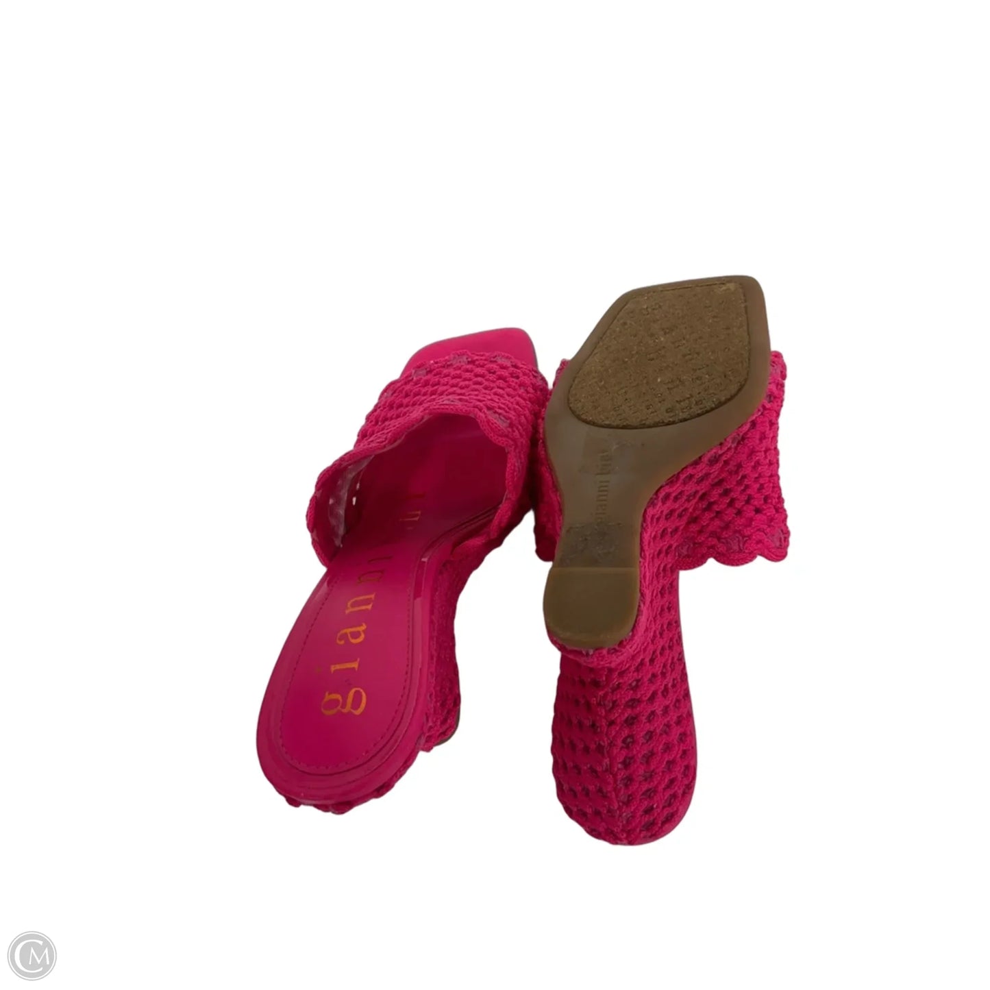 Sandals Heels Wedge By Gianni Bini In Pink, Size: 6.5