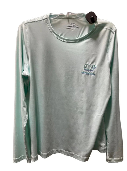 Athletic Top Long Sleeve Crewneck By Vineyard Vines In Blue, Size: L