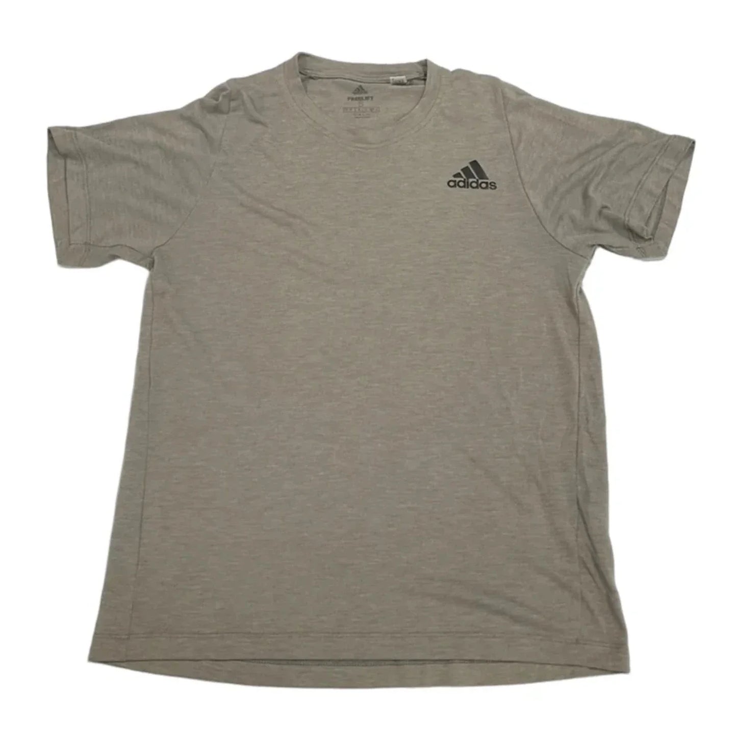Athletic Top Short Sleeve By Adidas In Grey, Size: S