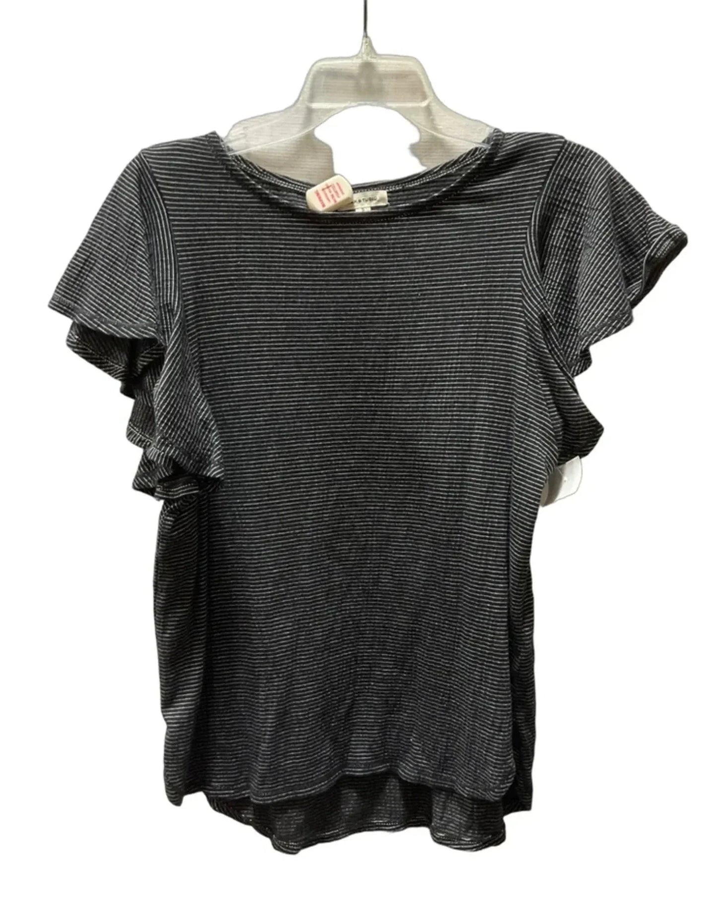 Top Short Sleeve By Max Studio In Black, Size: S