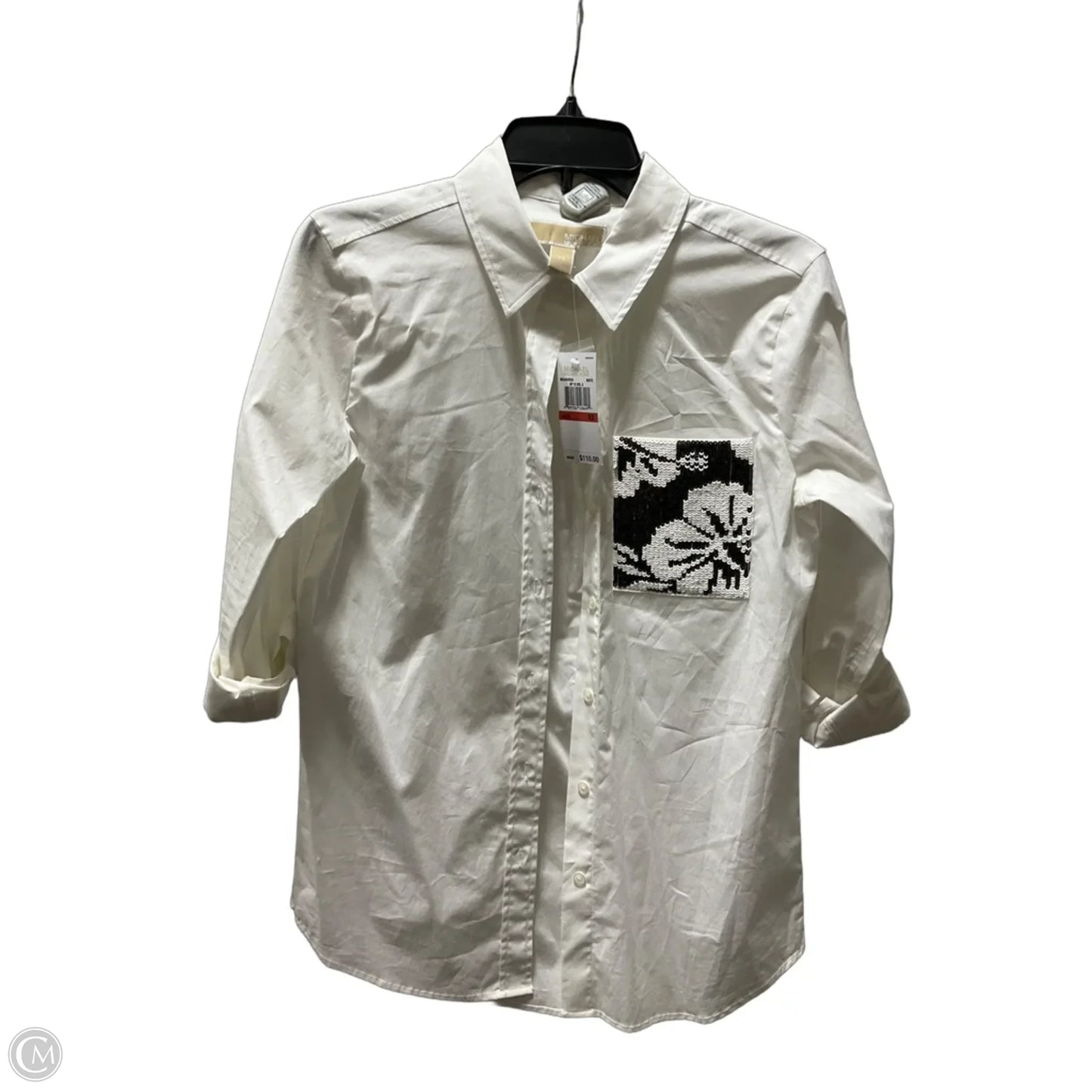 Blouse Long Sleeve By Michael By Michael Kors In White, Size: Xs