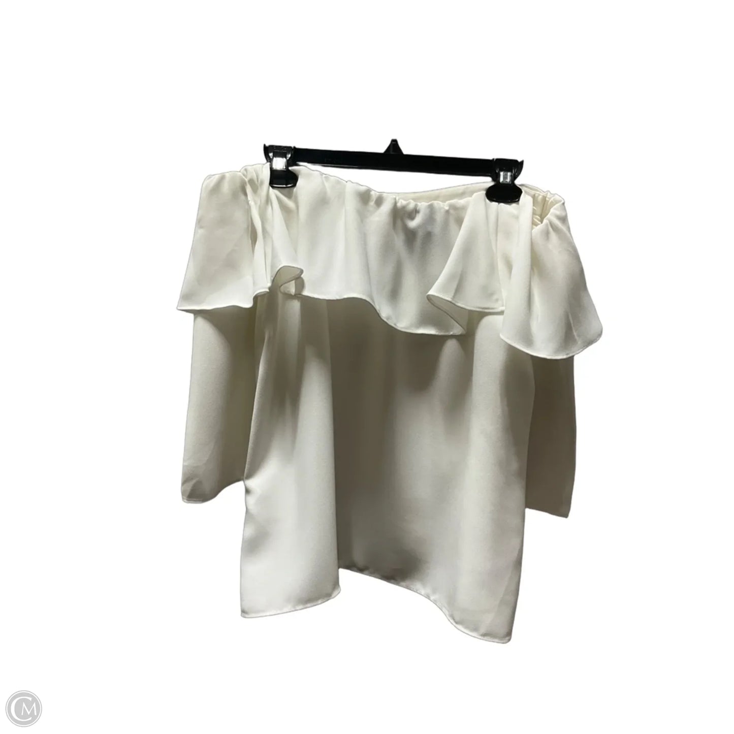 Top Short Sleeve By Banana Republic In White, Size: S
