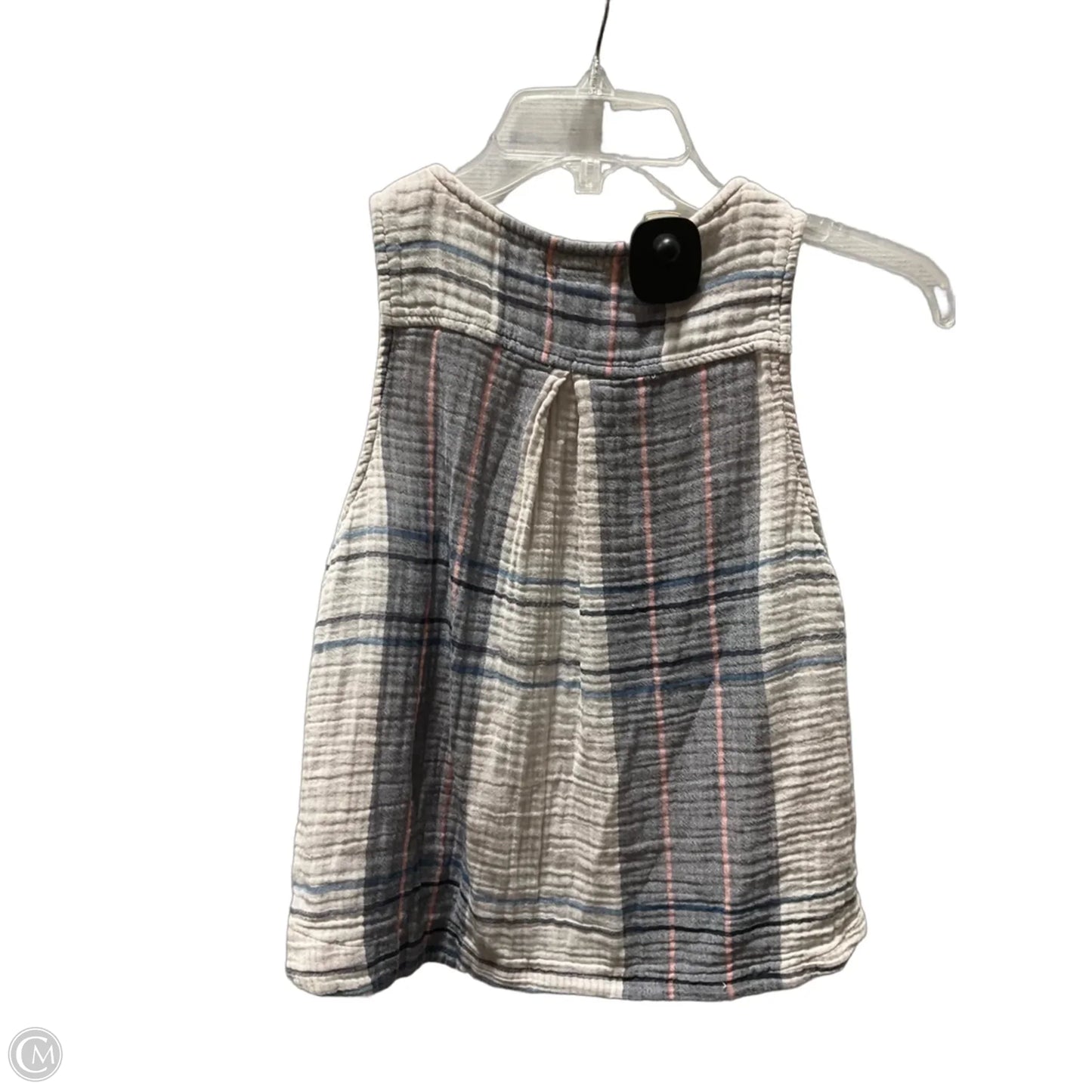 Top Sleeveless By Cloth & Stone In Plaid Pattern, Size: Xs