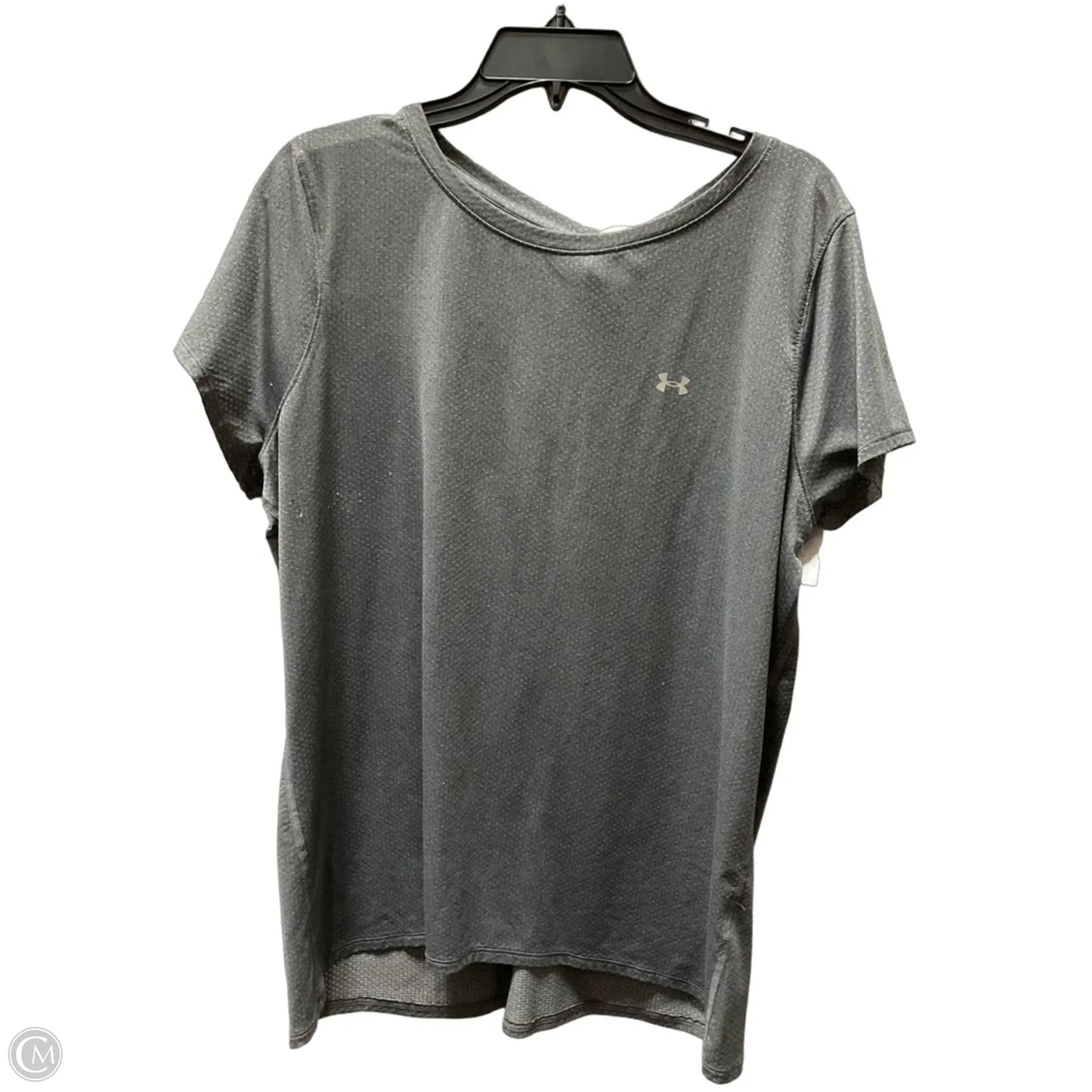 Athletic Top Short Sleeve By Under Armour In Grey, Size: Xxl