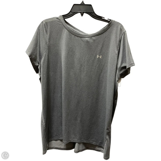 Athletic Top Short Sleeve By Under Armour In Grey, Size: Xxl