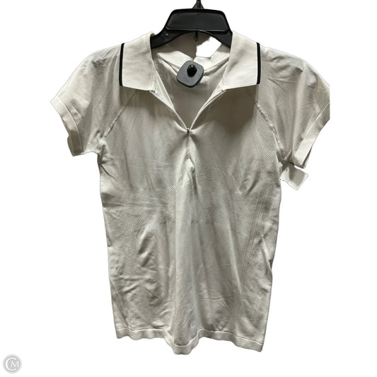 Athletic Top Short Sleeve By Athleta In White, Size: S
