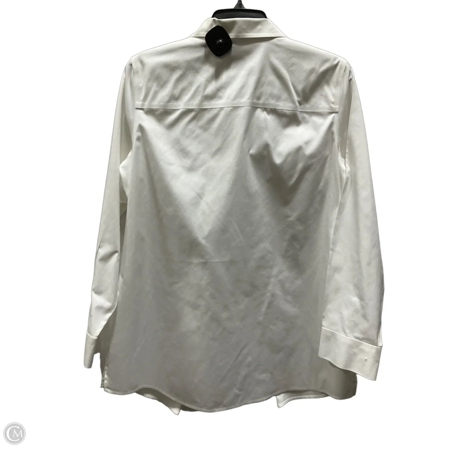Blouse Long Sleeve By Chicos In White, Size: M