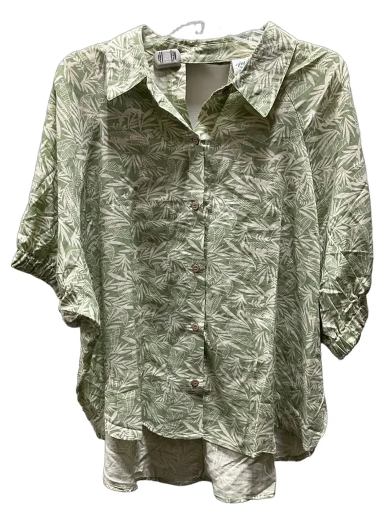 Top Short Sleeve By New In In Green, Size: M