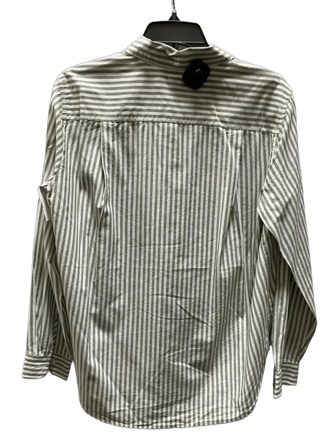 Blouse Long Sleeve By Loft In Striped Pattern, Size: L