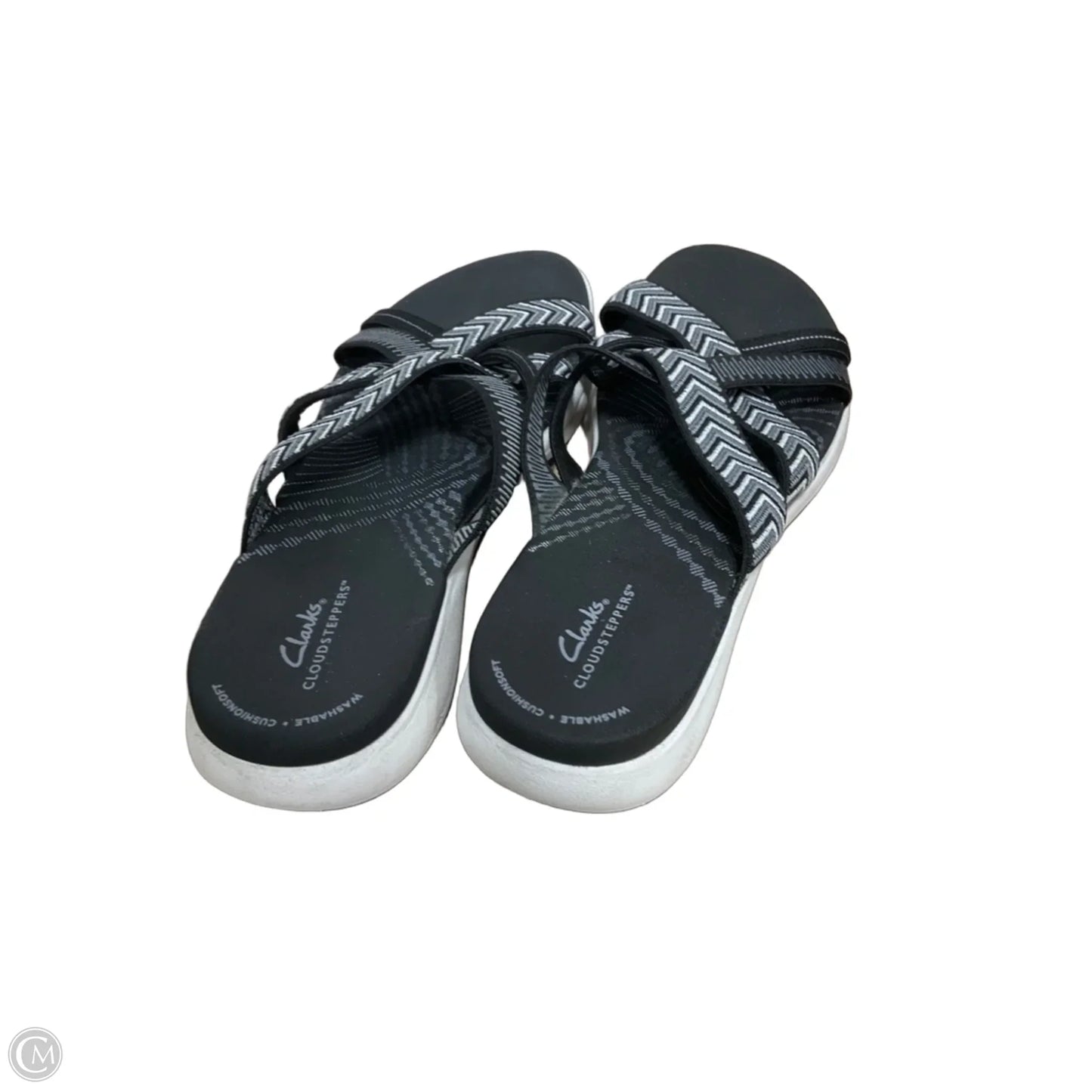 Sandals Flats By Clarks In Grey, Size: 9