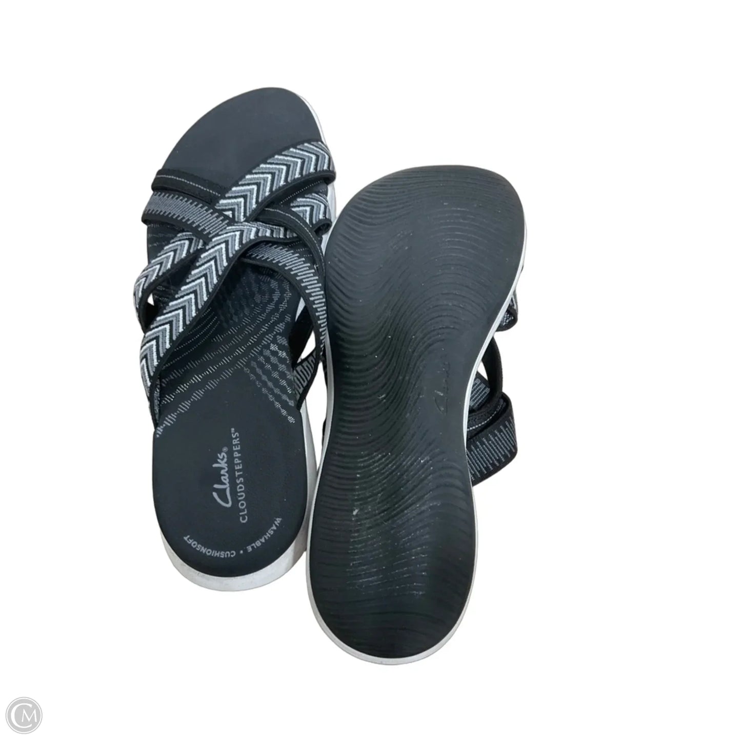 Sandals Flats By Clarks In Grey, Size: 9