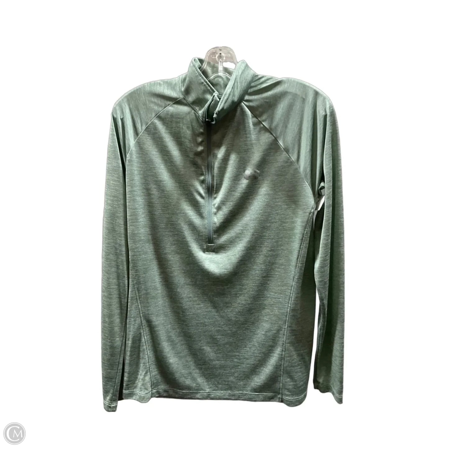 Athletic Top Long Sleeve Collar By Under Armour In Green, Size: Xl