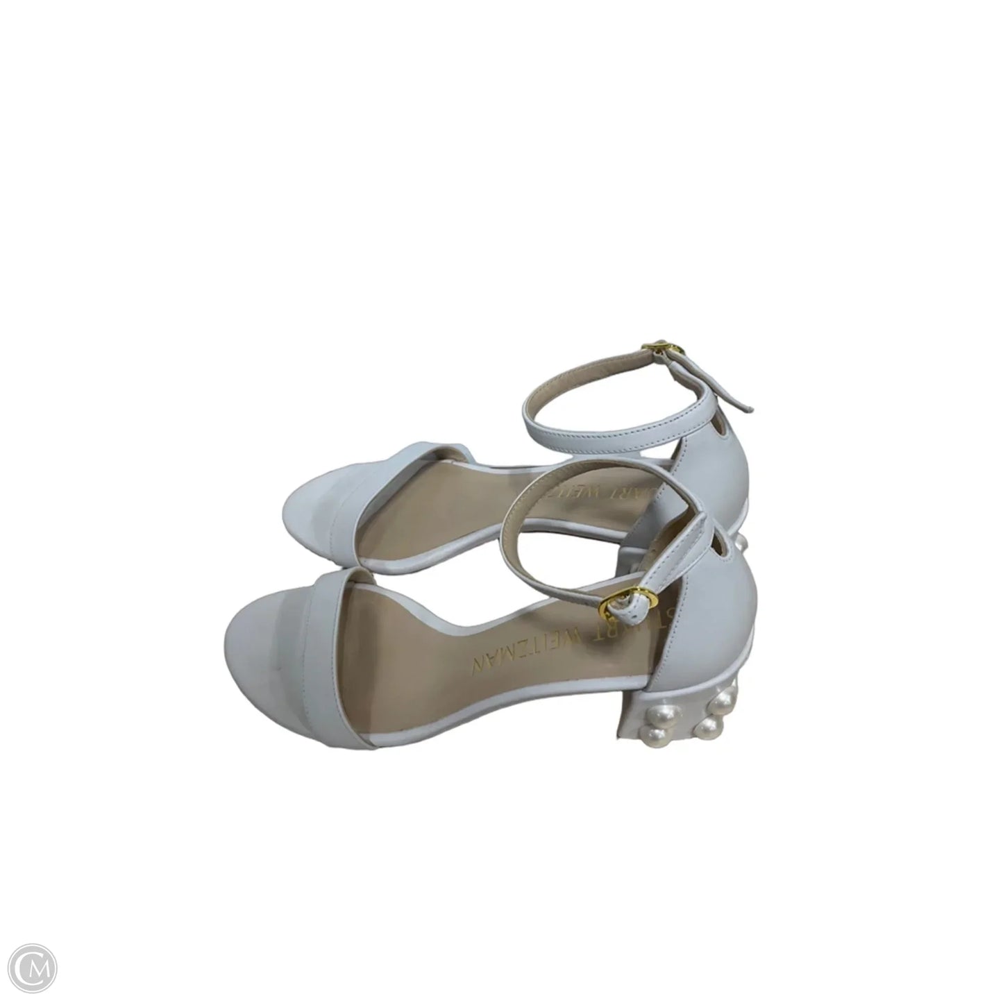 Sandals Heels Block By Stuart Weitzman In White, Size: 7