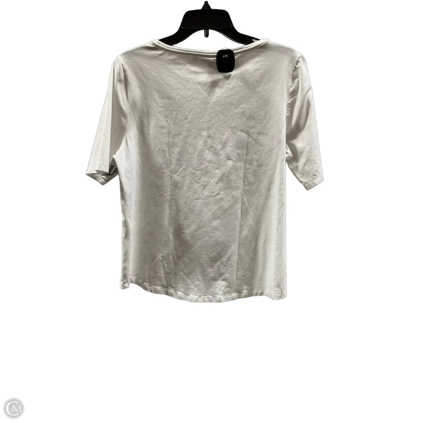 Top Short Sleeve By Chicos In White, Size: L