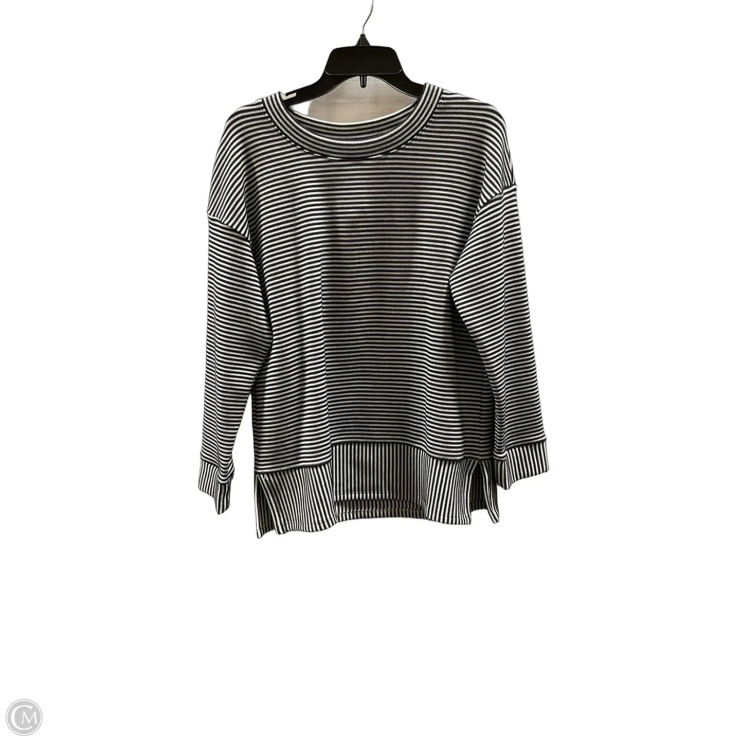 Top Long Sleeve By Talbots In Striped Pattern, Size: M