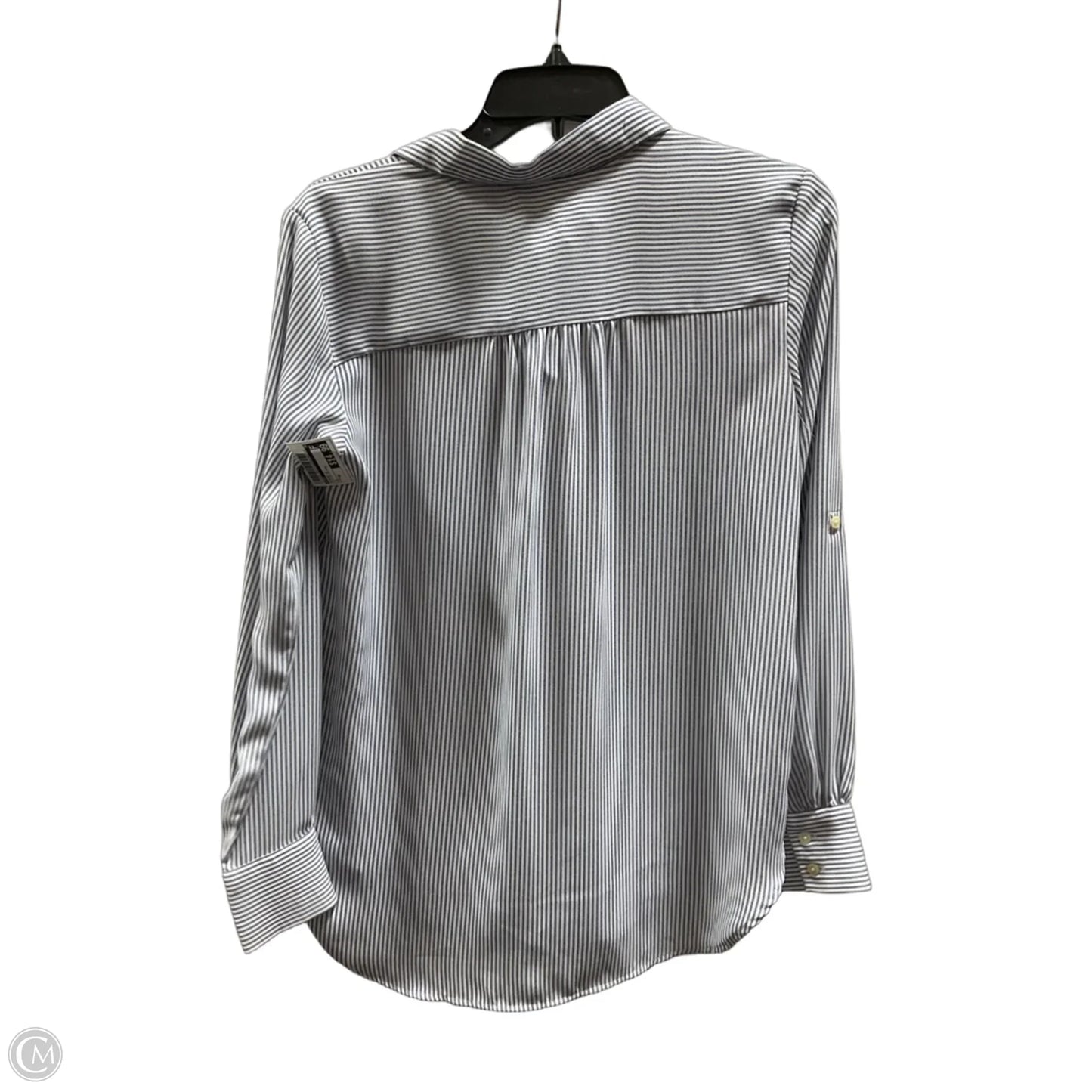 Blouse Long Sleeve By Loft In Striped Pattern, Size: Xs