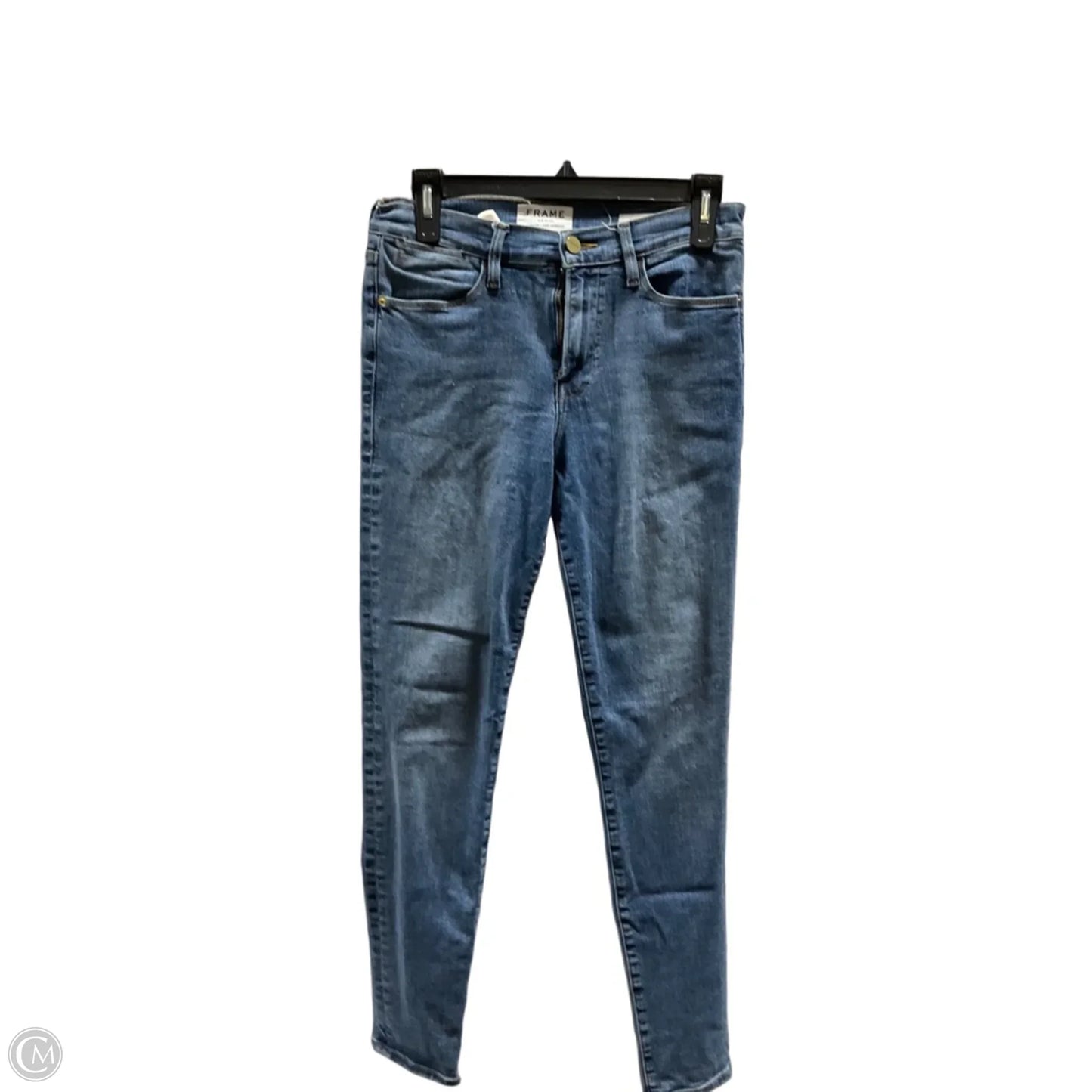 Jeans Skinny By Frame In Blue, Size: 4