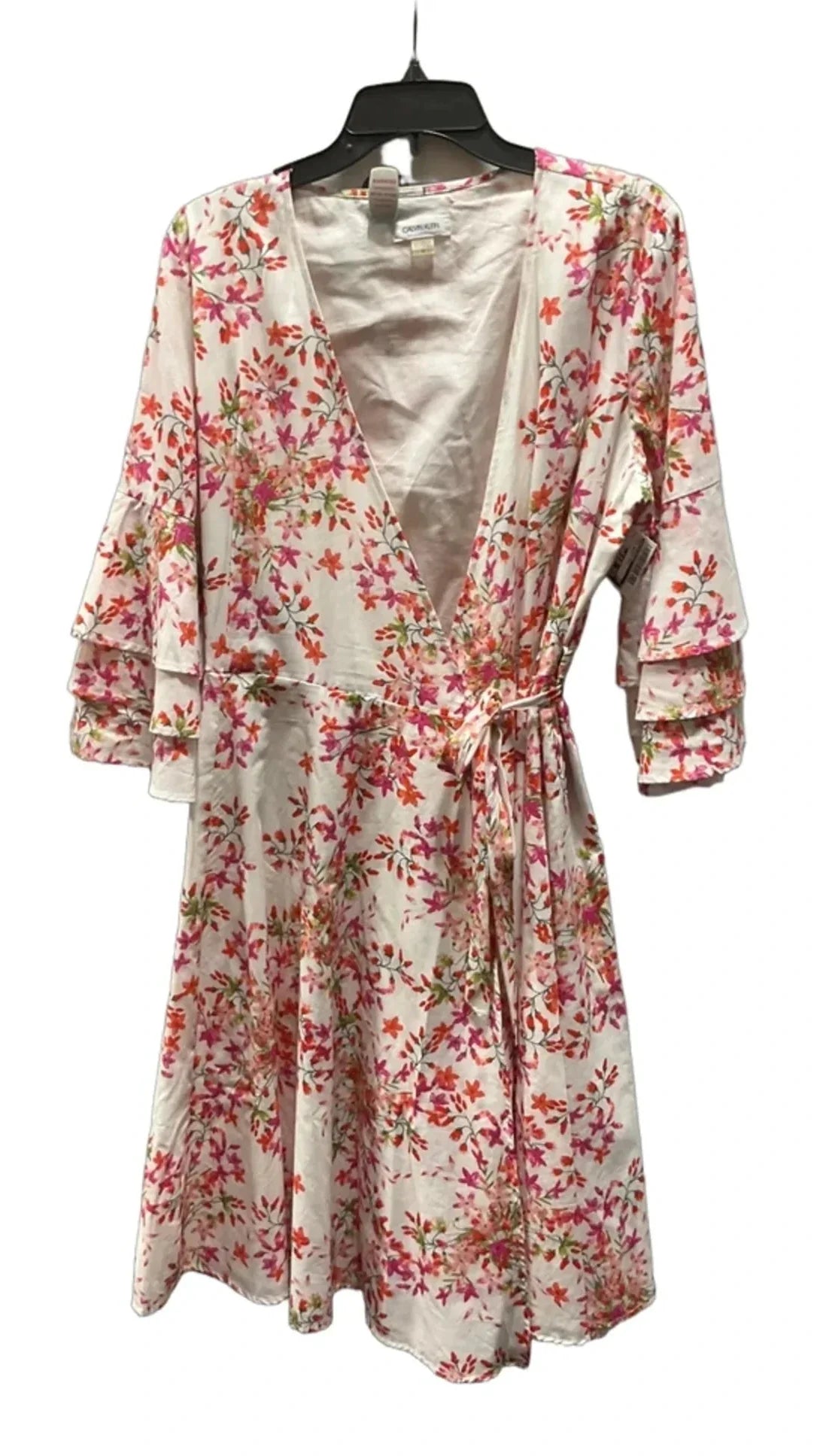 Dress Casual Maxi By Calvin Klein In Floral Print, Size: L