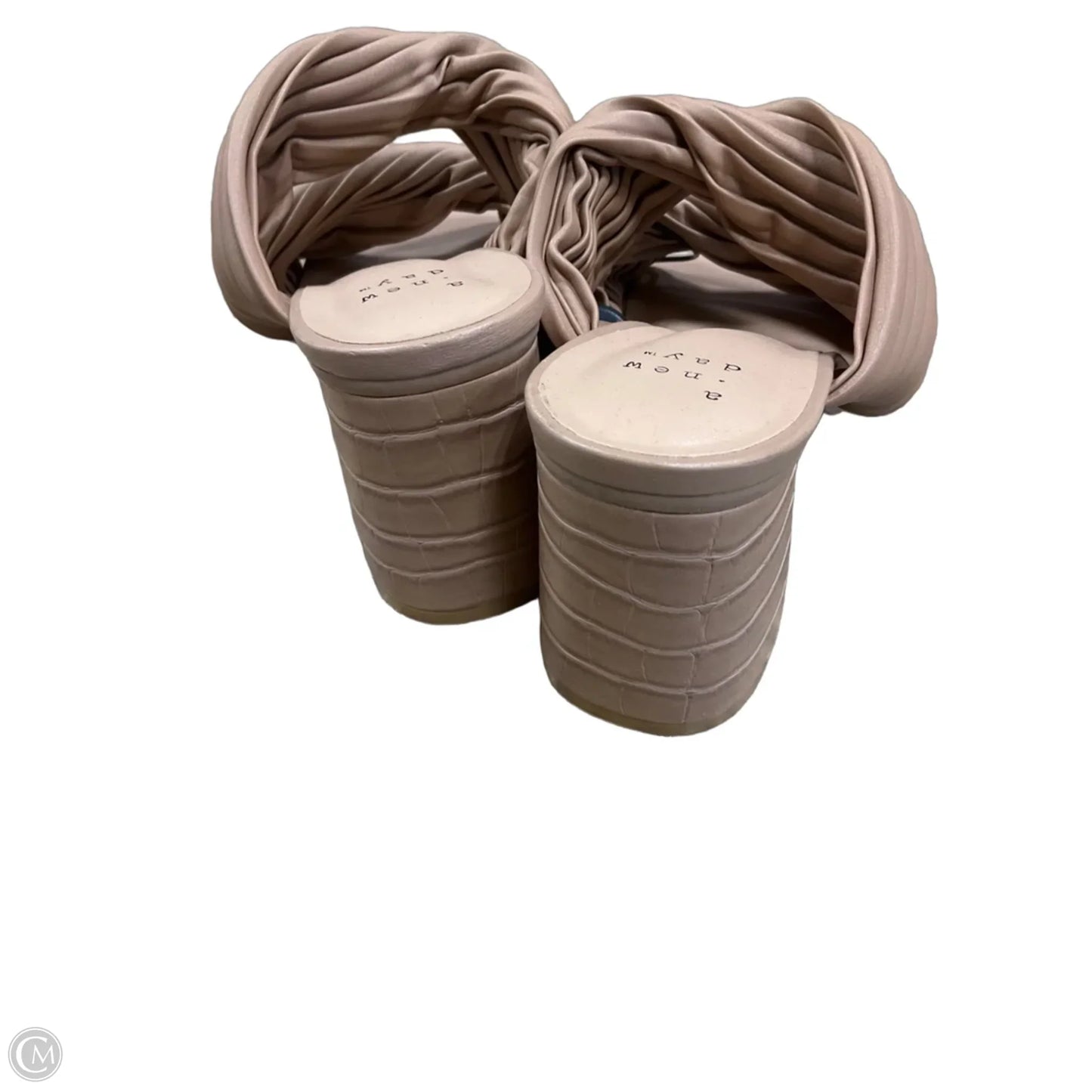 Sandals Heels Block By A New Day In Tan, Size: 6