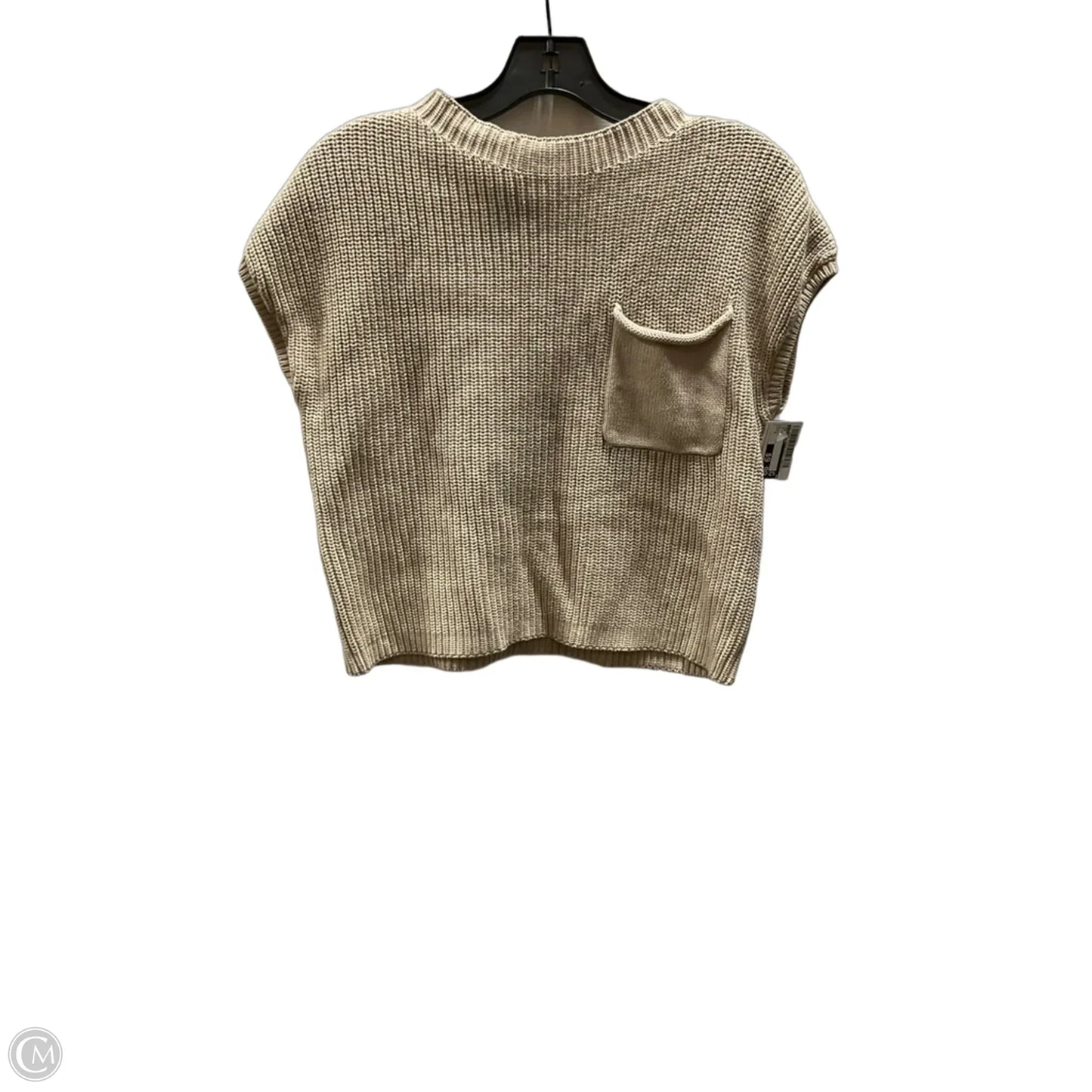 Top Short Sleeve By Lillusory In Beige, Size: S