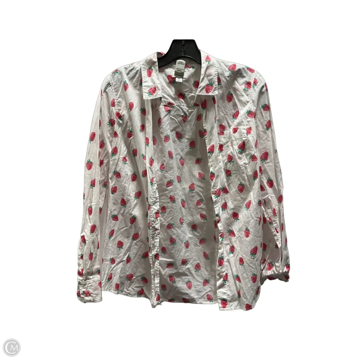Blouse Long Sleeve By J. Crew In Pink, Size: M
