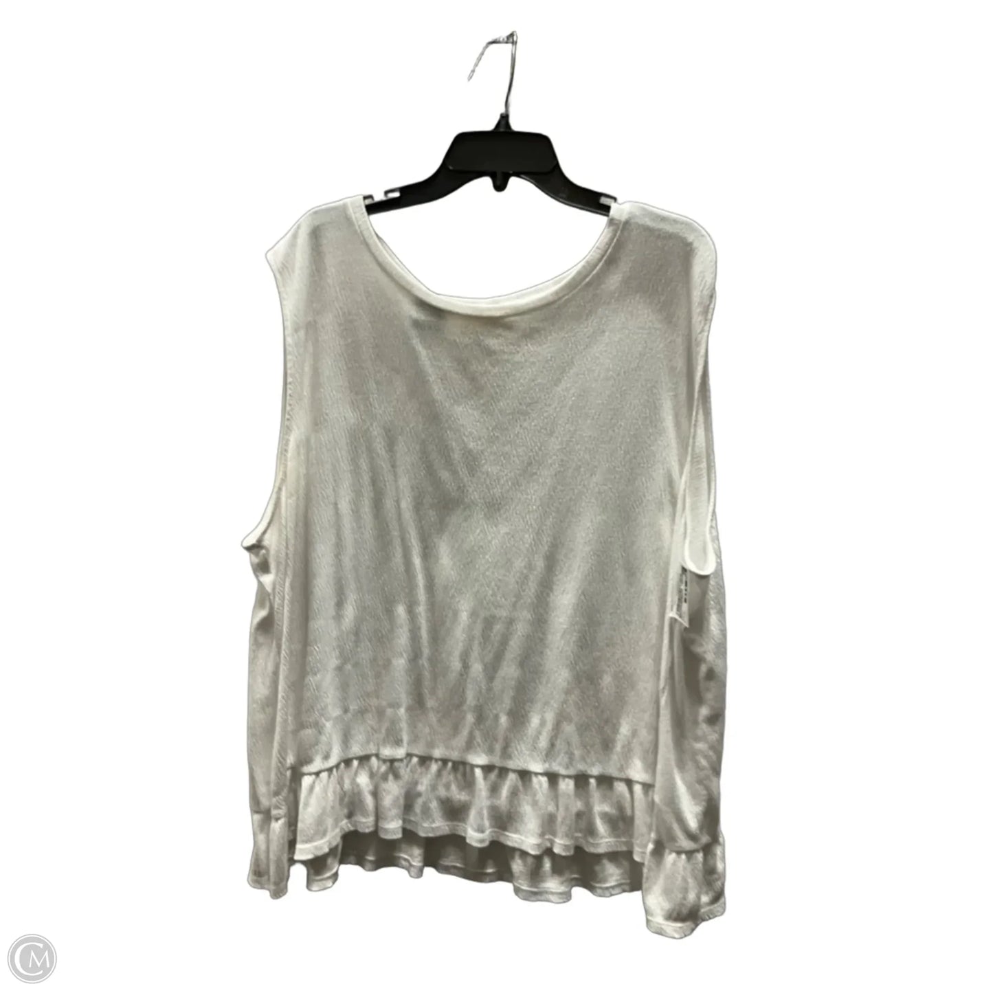 Top Sleeveless By Michael By Michael Kors In White, Size: 3x