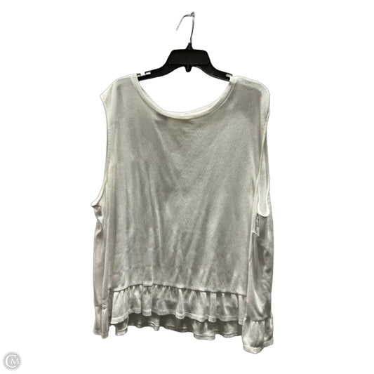 Top Sleeveless By Michael By Michael Kors In White, Size: 3x