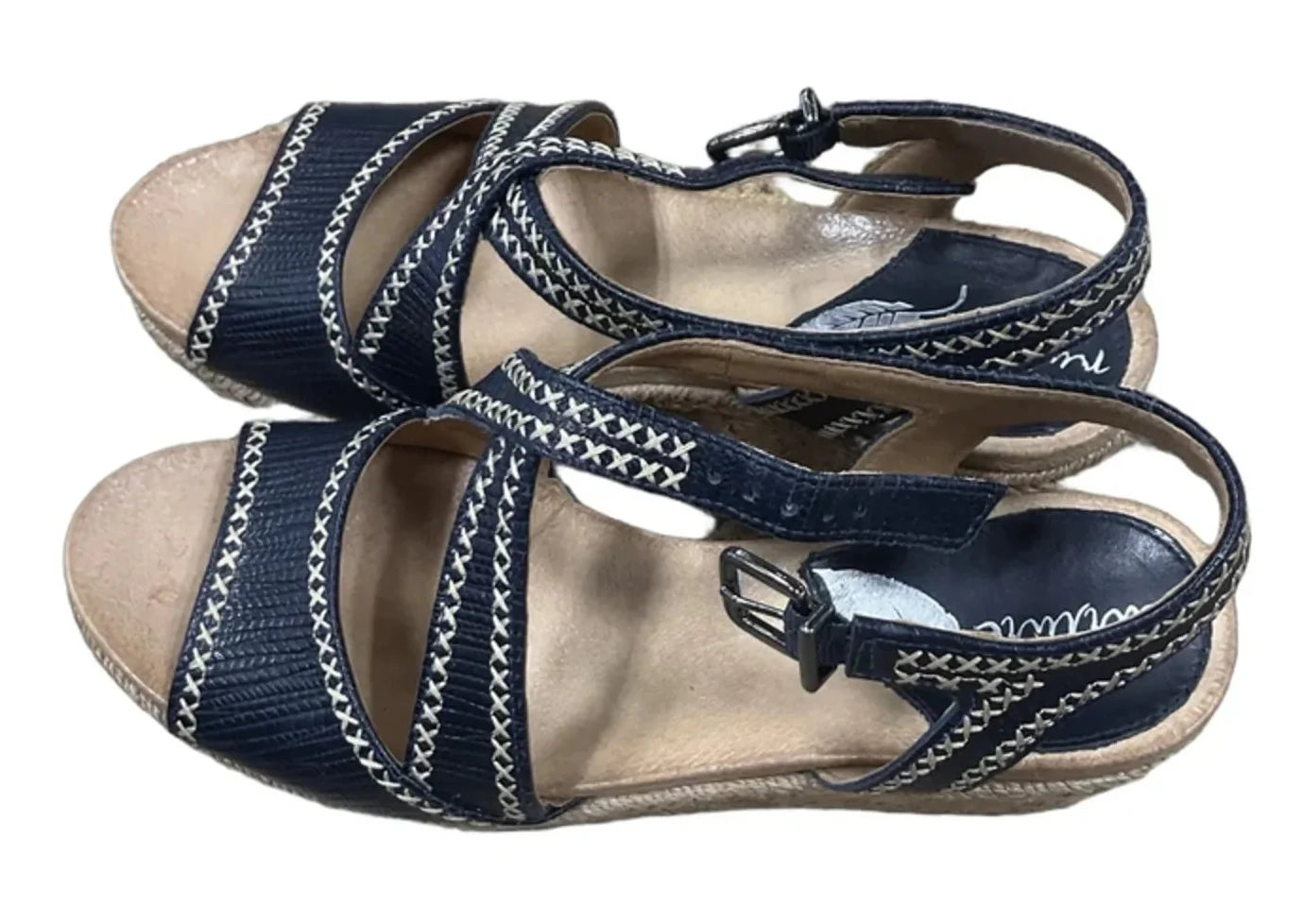 Sandals Heels Platform By Nurture In Blue, Size: 7