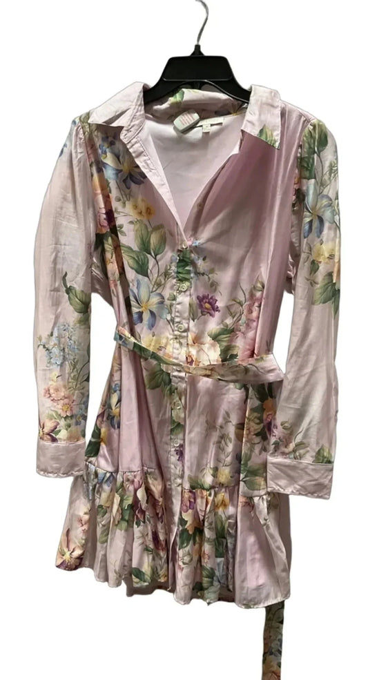 Dress Casual Midi By Cmc In Pink, Size: M