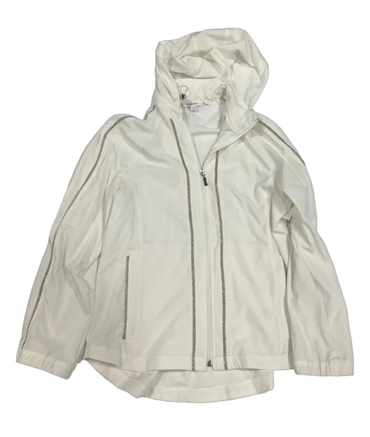 Athletic Jacket By Chicos In White, Size: M