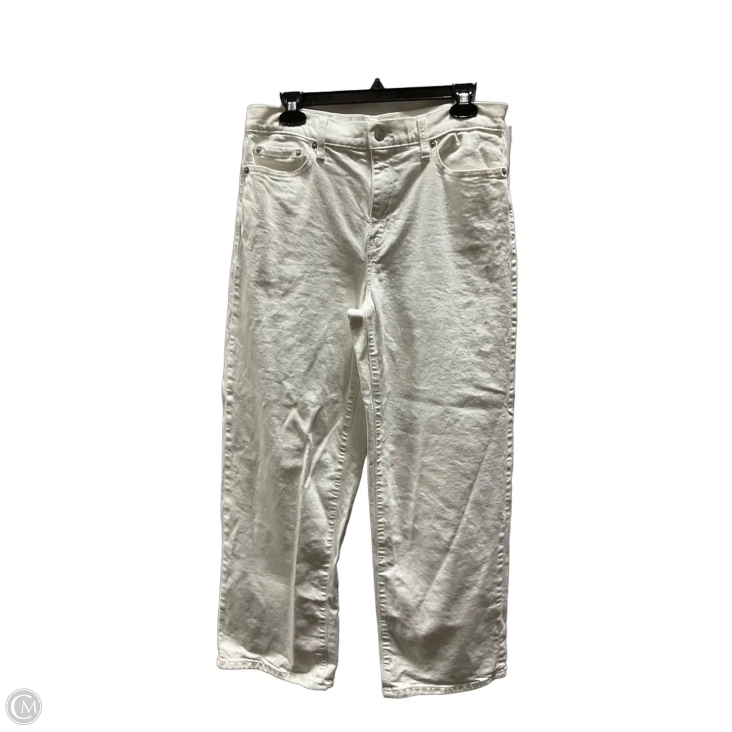 Jeans Straight By Banana Republic In White, Size: 10