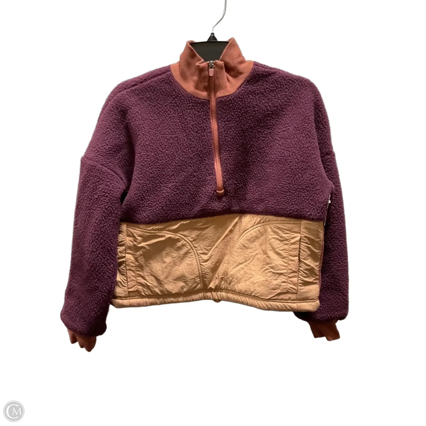 Athletic Jacket By Fabletics In Maroon, Size: Xs