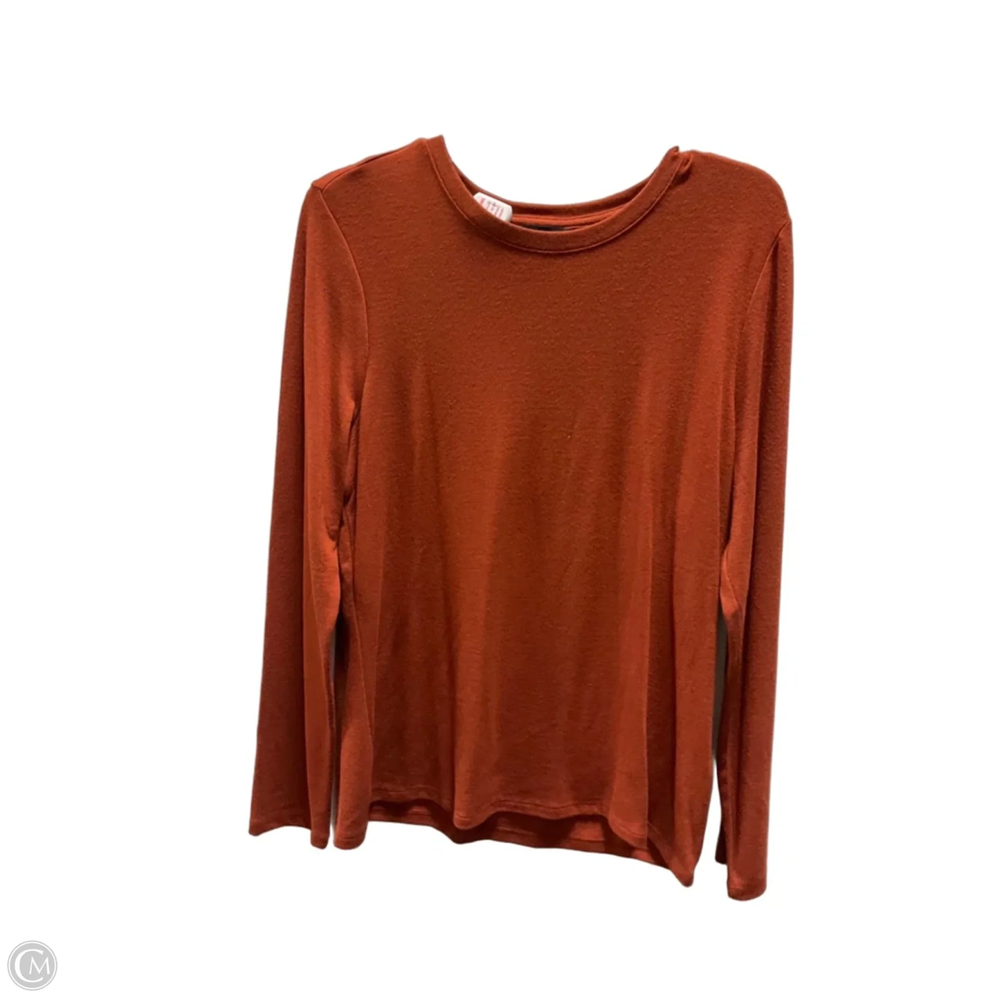Top Long Sleeve Basic By Banana Republic In Orange, Size: L