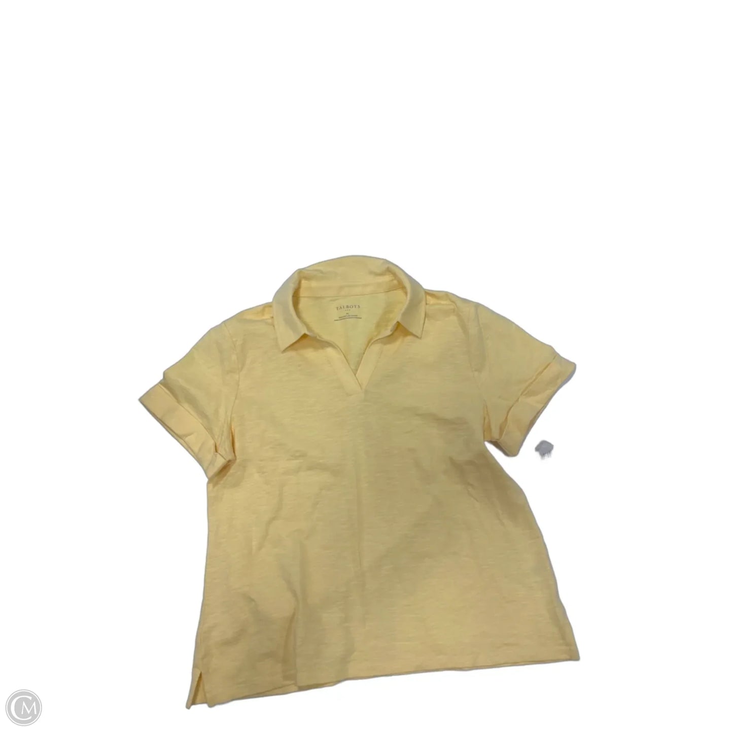 Top Short Sleeve By Talbots In Yellow, Size: Xl