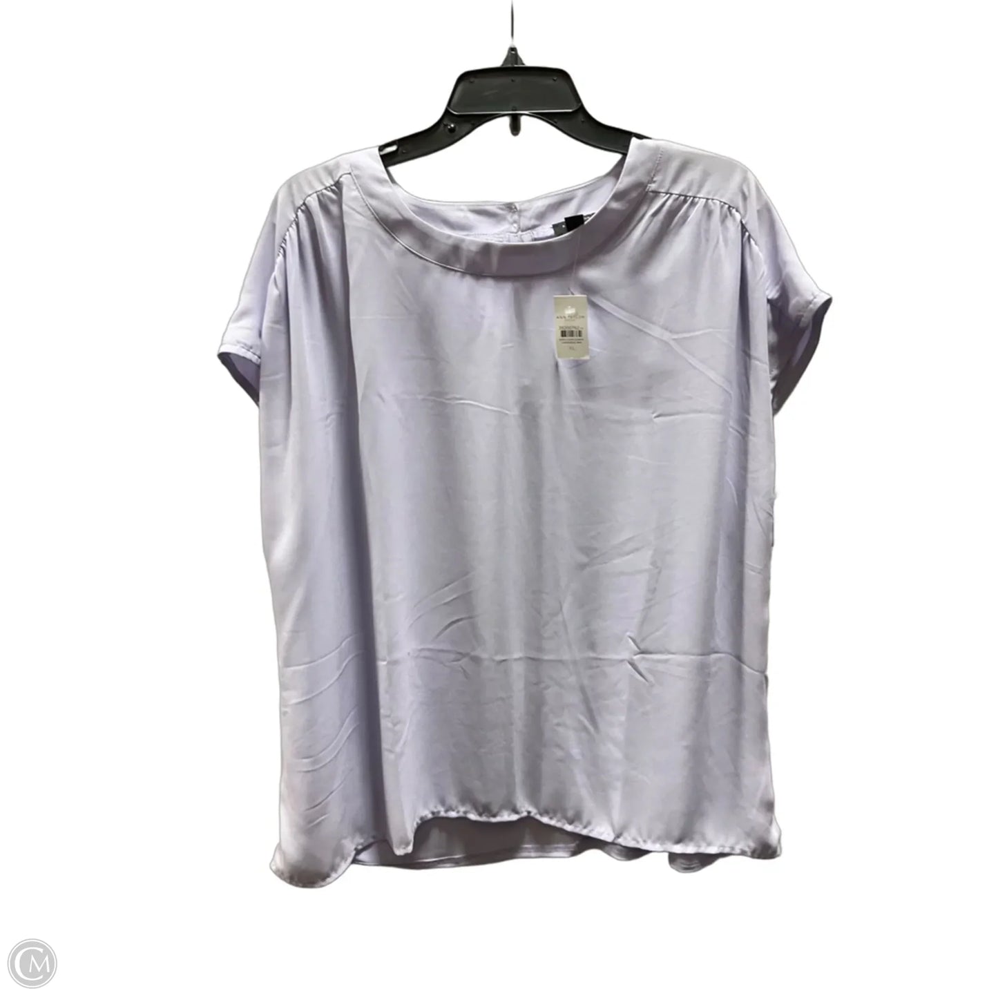 Top Short Sleeve By Ann Taylor In Purple, Size: Xl