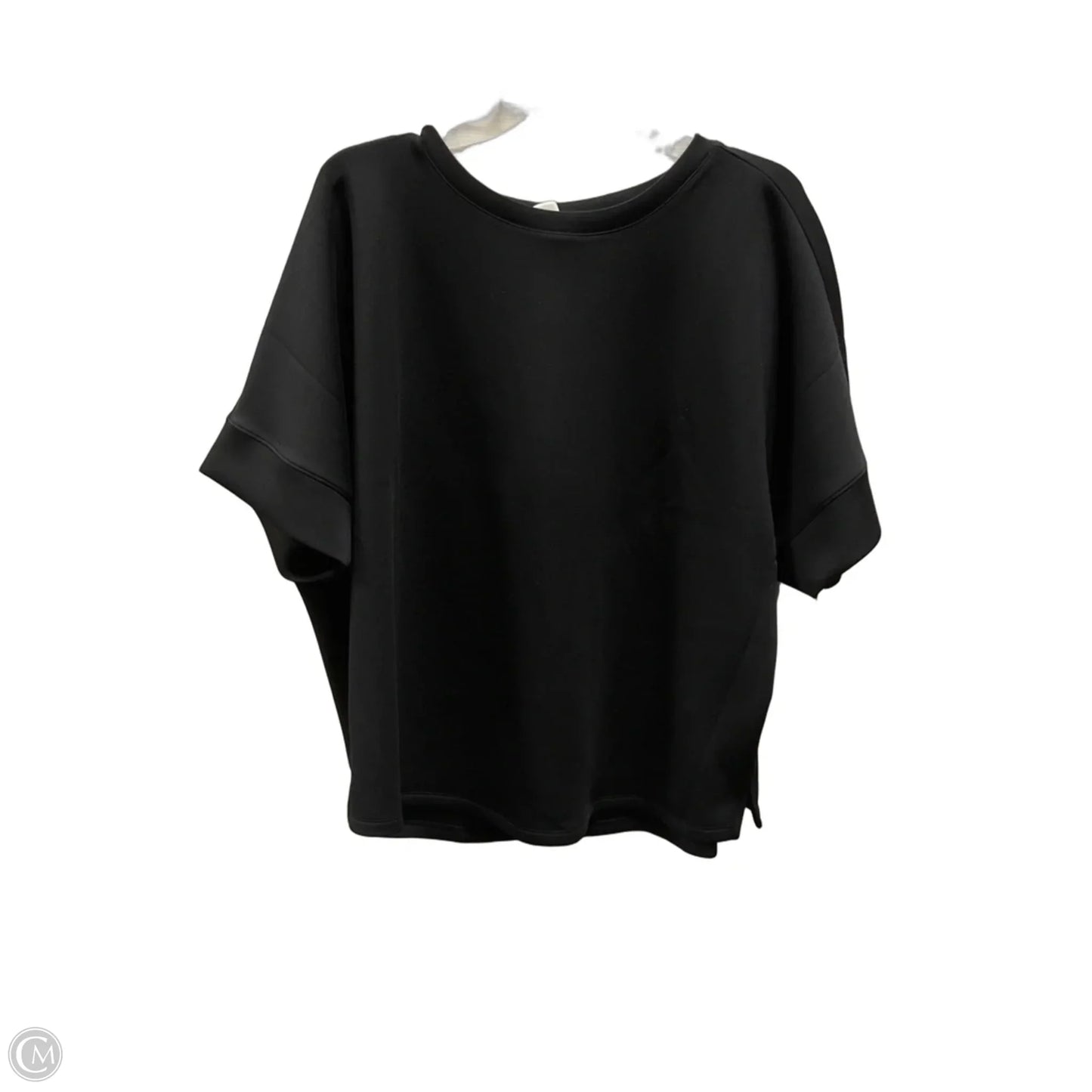 Top Short Sleeve By Talbots In Black, Size: Xl