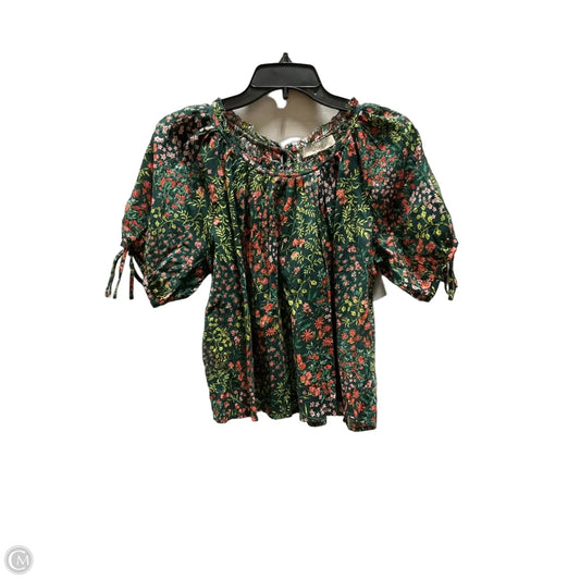 Top Short Sleeve By Loft In Floral Print, Size: S